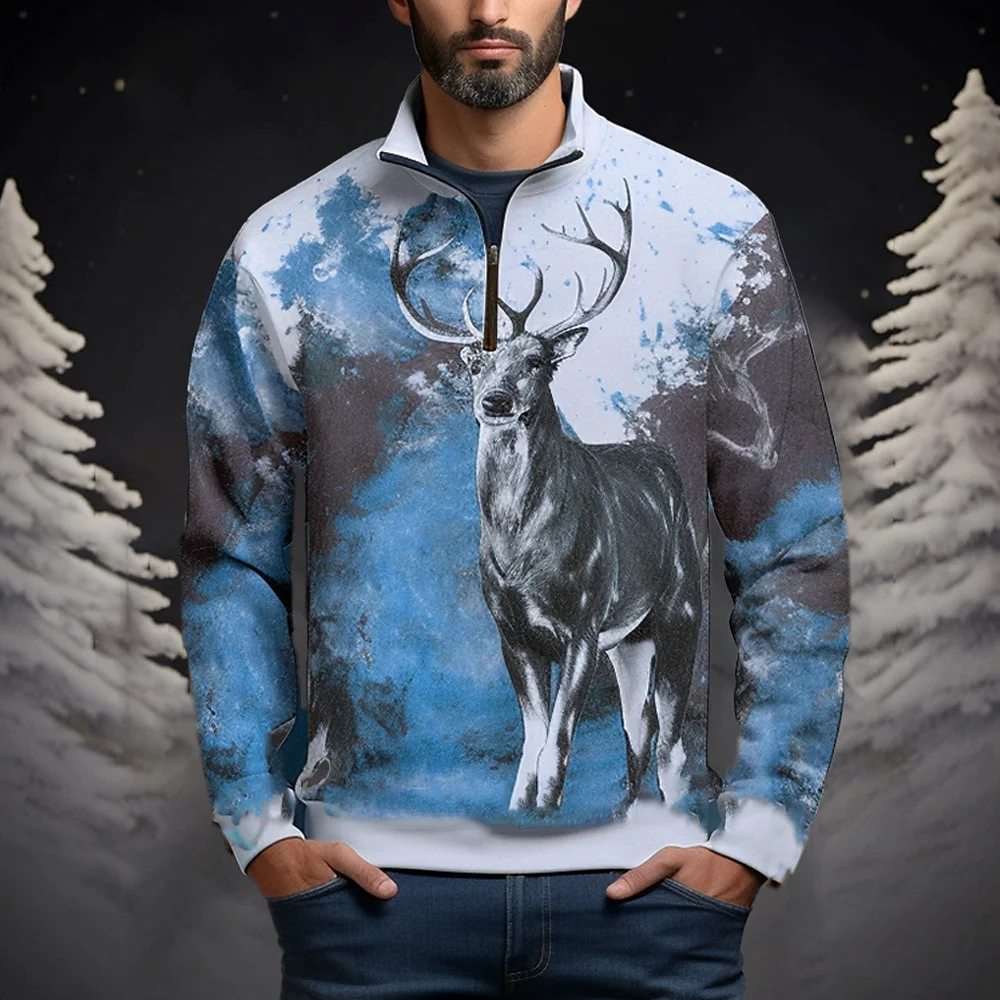Christmas Elk Deer Festival Zipper Hoodie For Men Fashion Men's 3d Hoodies Oversized Autumn Men's Pullover Hoodies Men Clothing
Christmas Elk Deer Festival Zipper Hoodie For Men Fashion Men's 3d Hoodies Oversized Autumn Men's Pullover Hoodies Men Clothing