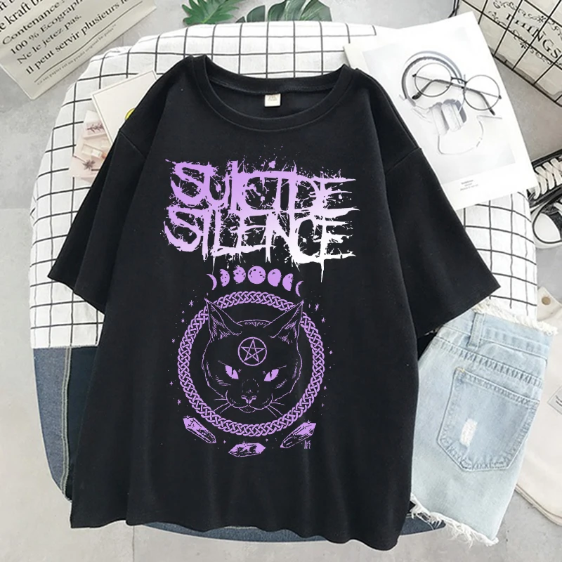 Women T Shirt Dark Wind Style Short Sleeve T-shirt Harajuku Hip Hop Vintage Aesthetic Gothic Graphic Punk Black Clothes Tops
Women T Shirt Dark Wind Style Short Sleeve T-shirt Harajuku Hip Hop Vintage Aesthetic Gothic Graphic Punk Black Clothes Tops