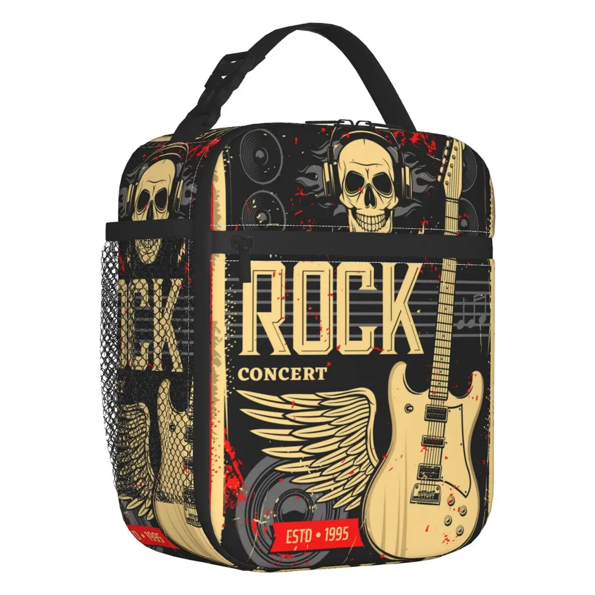 Skull Guitar Rock Festival Thermal Insulated Lunch Bag Women Heavy Metal Punk Music Portable Lunch Tote Multifunction Food Box
Skull Guitar Rock Festival Thermal Insulated Lunch Bag Women Heavy Metal Punk Music Portable Lunch Tote Multifunction Food Box