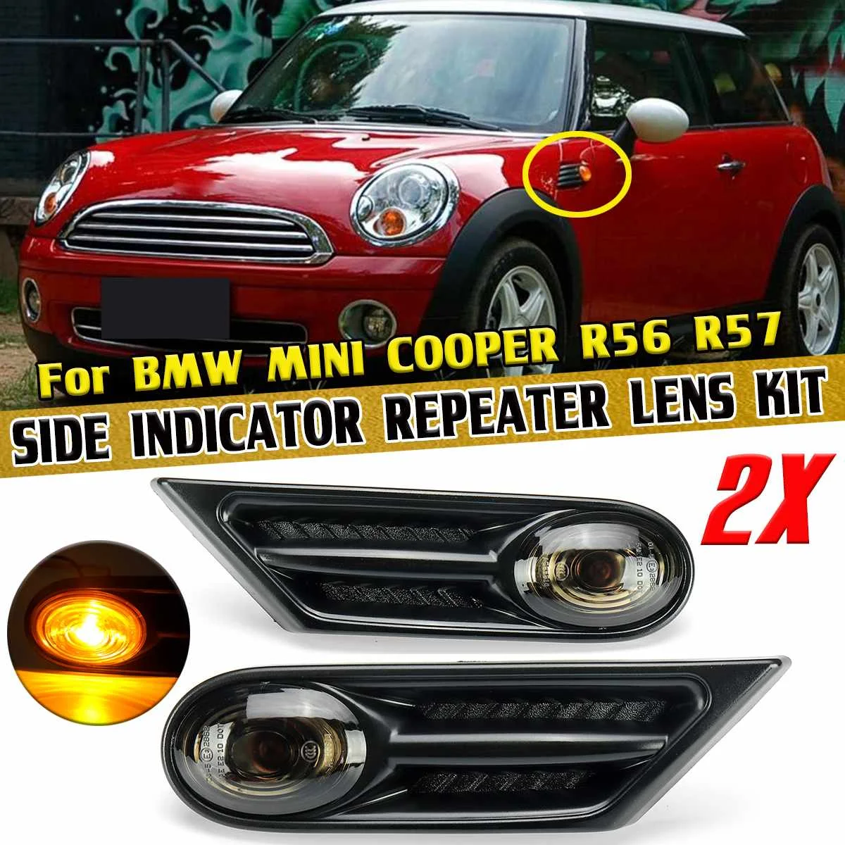 2pcs Car Side Marker Lamps LED Lights Turn Signal 09102166-1670009 For MKII MINI Cooper R55 R56 R57 R58 R59
2pcs Car Side Marker Lamps LED Lights Turn Signal 09102166-1670009 For MKII MINI Cooper R55 R56 R57 R58 R59