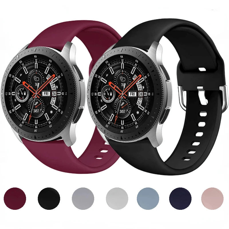 20mm 22mm Silicone Strap For Samsung Galaxy Watch 42mm 46mm Gear S3 Sport silver buckle Bracelet band For Huawei watch 46mm 42mm 
20mm 22mm Silicone Strap For Samsung Galaxy Watch 42mm 46mm Gear S3 Sport silver buckle Bracelet band For Huawei watch 46mm 42mm