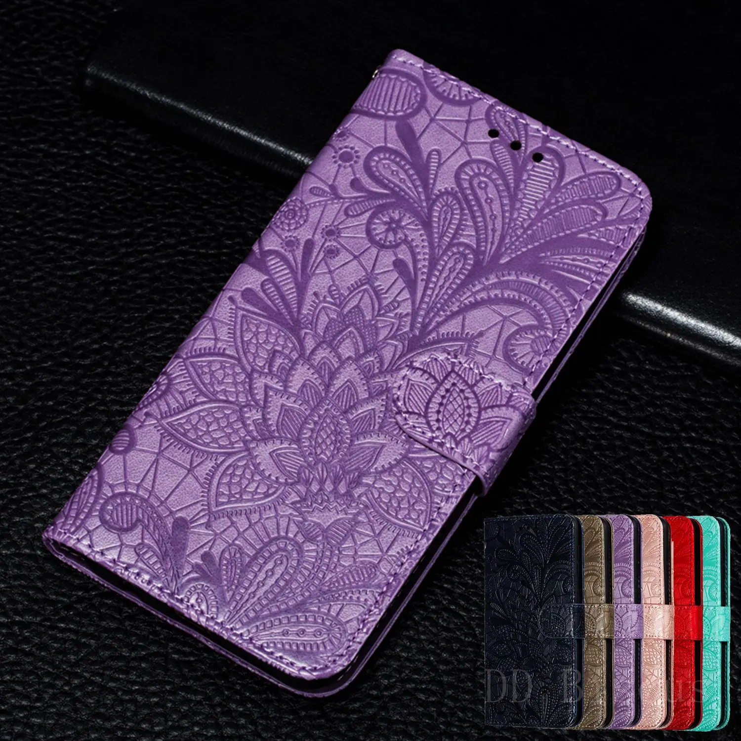 

Huawei Honor 20 Pro 9X 10i 10 Lite 7A 7C 8A 9A 9S 9C 8S 8X 20S 9 Lite Y5 Y7 Y6 2019 Leather Case 3D Embossing Lace flower wallet