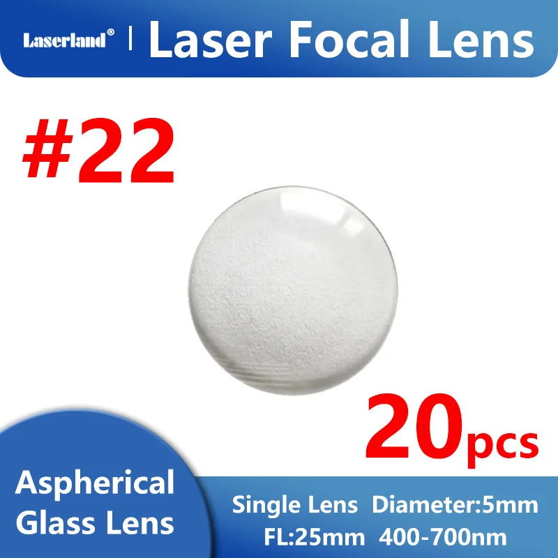 20pcs 5mm Flat-Convex Beam Collimation Focus Lens for 532nm Green 650nm Red Laser
20pcs 5mm Flat-Convex Beam Collimation Focus Lens for 532nm Green 650nm Red Laser