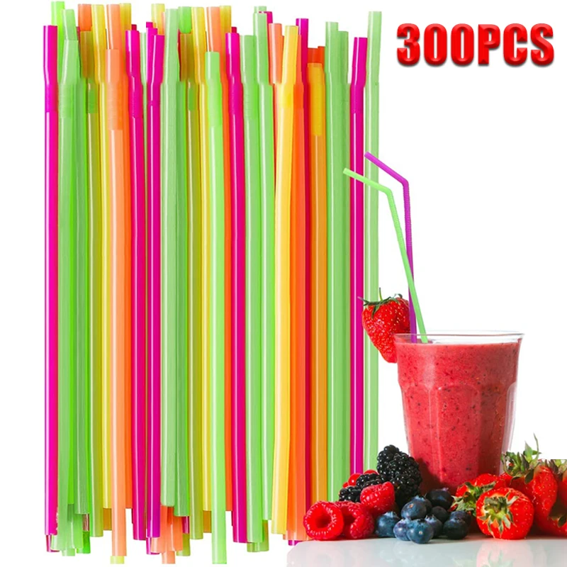 300 шт., гибкие пластиковые соломинки для напитков
300 шт., гибкие пластиковые соломинки для напитков