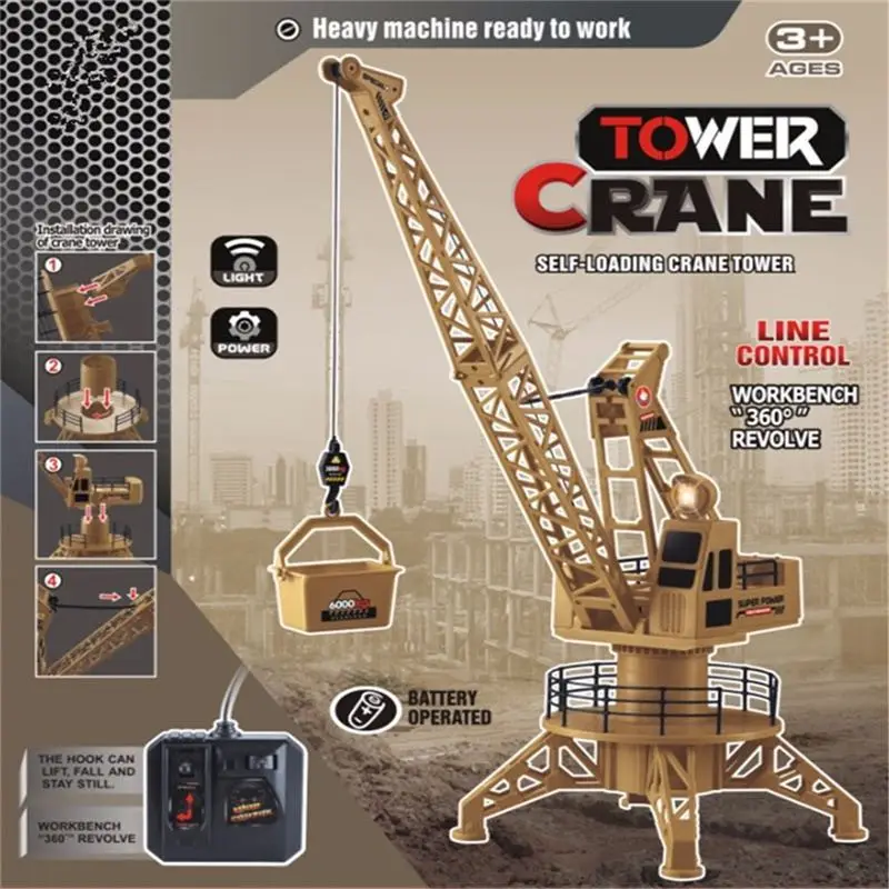 Construction Toy 4 Channels Remote Crane Tower Crane Remote Control Engineering Vehicle Simulation Model Gift Toddler Boy Toys
Construction Toy 4 Channels Remote Crane Tower Crane Remote Control Engineering Vehicle Simulation Model Gift Toddler Boy Toys
