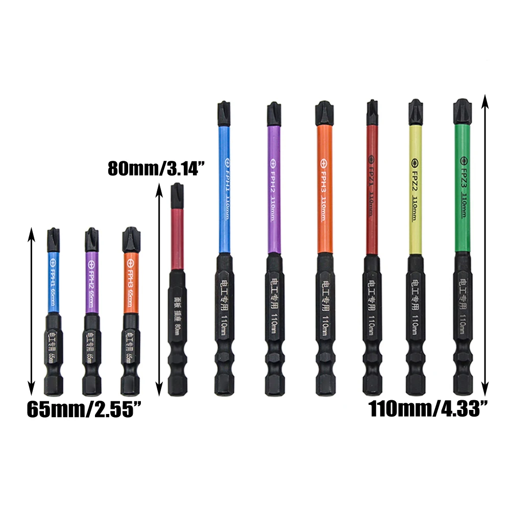 10pcs/set Magnetic Special Slotted Cross Screwdriver Bit For Electrician FPH FPZ 65-110mm For Socket Panels Breakers
10pcs/set Magnetic Special Slotted Cross Screwdriver Bit For Electrician FPH FPZ 65-110mm For Socket Panels Breakers
