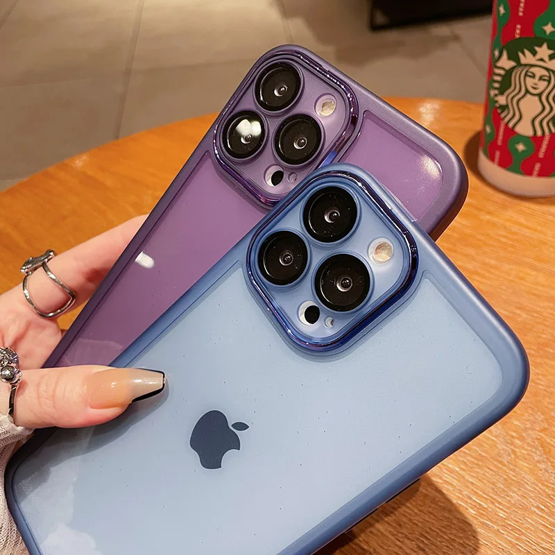 Electroplated Lens Stransparency Phone Case For Iphone 11 12 13 14 Pro Max X XR XS 7 8 14 Plus Color Edge Soft Silicone Shell
Electroplated Lens Stransparency Phone Case For Iphone 11 12 13 14 Pro Max X XR XS 7 8 14 Plus Color Edge Soft Silicone Shell