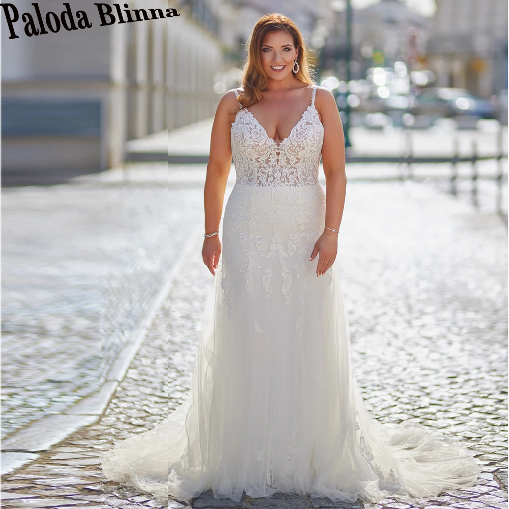 Paloda Corset Spaghetti Straps Wedding Bridal Dresses 2023 Bride Appliques Tulle V-neck Court Train Abito Da Sposa Plus Size
Paloda Corset Spaghetti Straps Wedding Bridal Dresses 2023 Bride Appliques Tulle V-neck Court Train Abito Da Sposa Plus Size