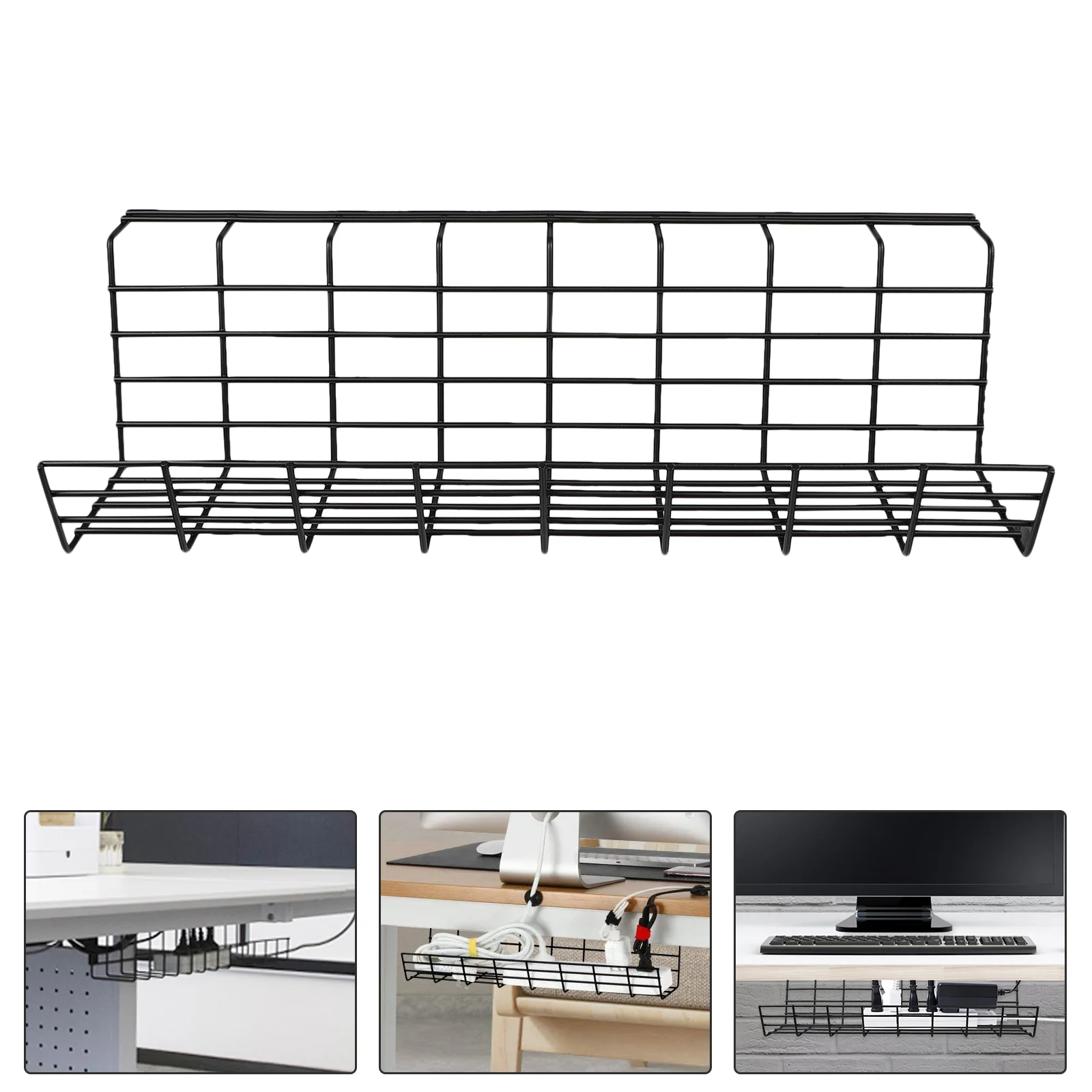 

Storage Rack Desk Office Cable Cord Organizer Tray Management Under Organizers Iron Table Wire Holder Racks