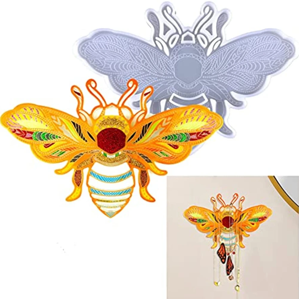 Пчела настенное украшение Смола форма Сделай Сам пчела в форме офиса дома гостиной ювелирные изделия ожерелье подвесные силиконовые формы