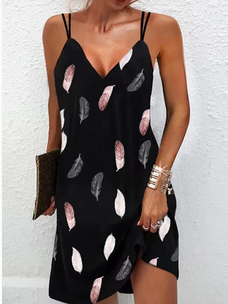Sexy Spaghetti mini dress for women Print bohemia Beach vacation sundress Casual loose Party Dresses women's Summer Female robe
Sexy Spaghetti mini dress for women Print bohemia Beach vacation sundress Casual loose Party Dresses women's Summer Female robe