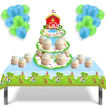 Kids Cartoon Farm Animals Dog Pig Cow Baby Shower BIRTHDAY Party Cupcake Display Stand Cake Show Backdrops Decorating Supplies