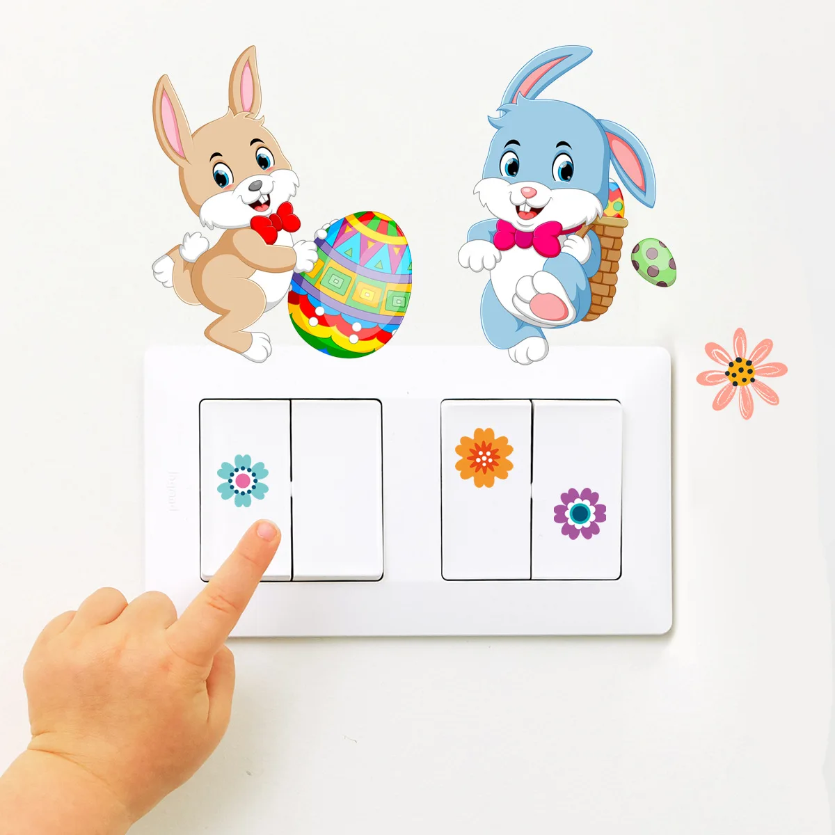 T64# 4 Pieces Bunny Eggs Easter Light Switch Phone Wall Stickers For DIY Home Decoration Cartoon Animals Decals Mural Art
T64# 4 Pieces Bunny Eggs Easter Light Switch Phone Wall Stickers For DIY Home Decoration Cartoon Animals Decals Mural Art