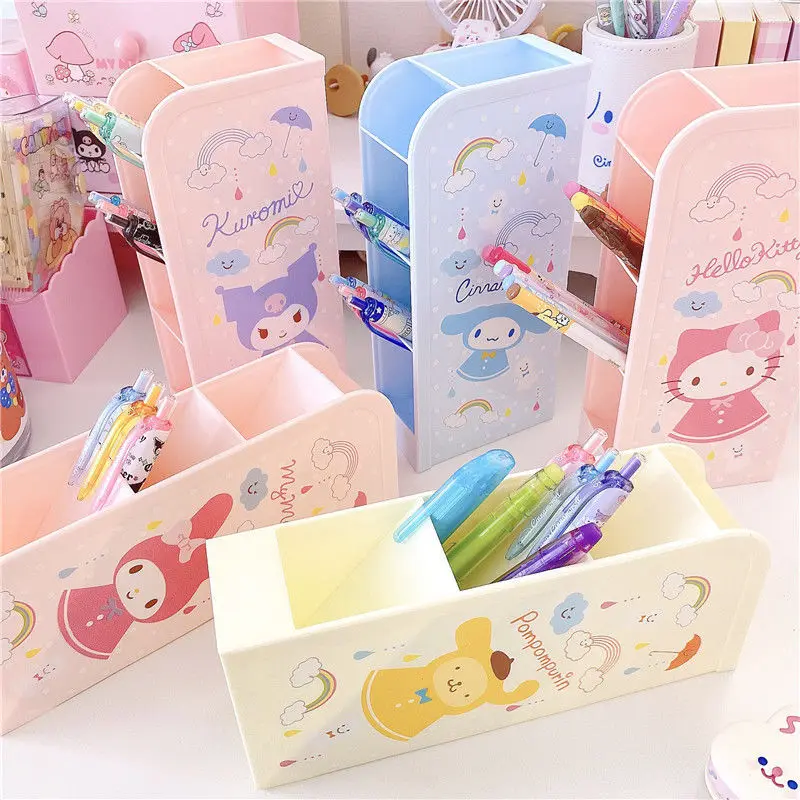Kawaii Sanrioed Pen Holder Kitty My Melody Kuromi Cinnamoroll Cartoon Desktop Sundries Storage Beauty Makeup Brush Storage Box
Kawaii Sanrioed Pen Holder Kitty My Melody Kuromi Cinnamoroll Cartoon Desktop Sundries Storage Beauty Makeup Brush Storage Box