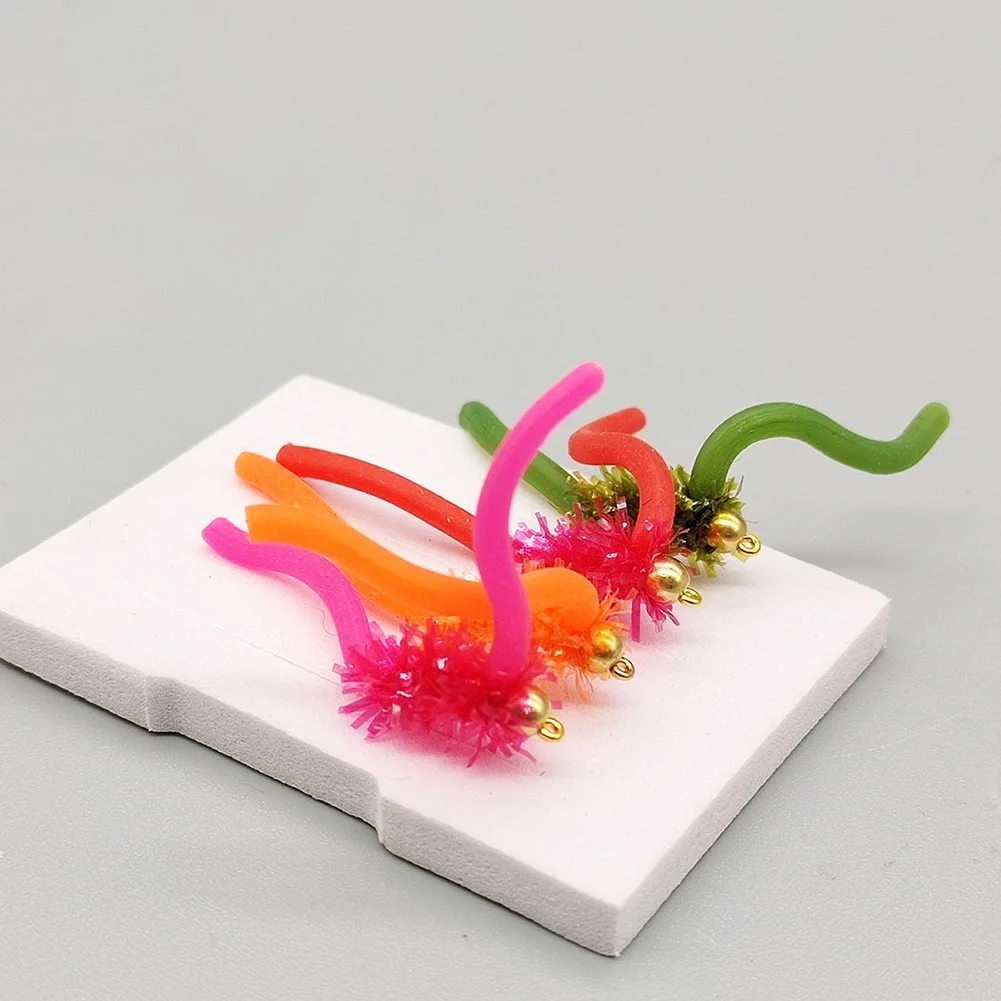 4pcs Fly Fishing Lure Worm Fly Bait Fly Fishing Trout Lure Bait Brass Bead Head With Carbon Steel Hook Fish Tackle Accessories
4pcs Fly Fishing Lure Worm Fly Bait Fly Fishing Trout Lure Bait Brass Bead Head With Carbon Steel Hook Fish Tackle Accessories