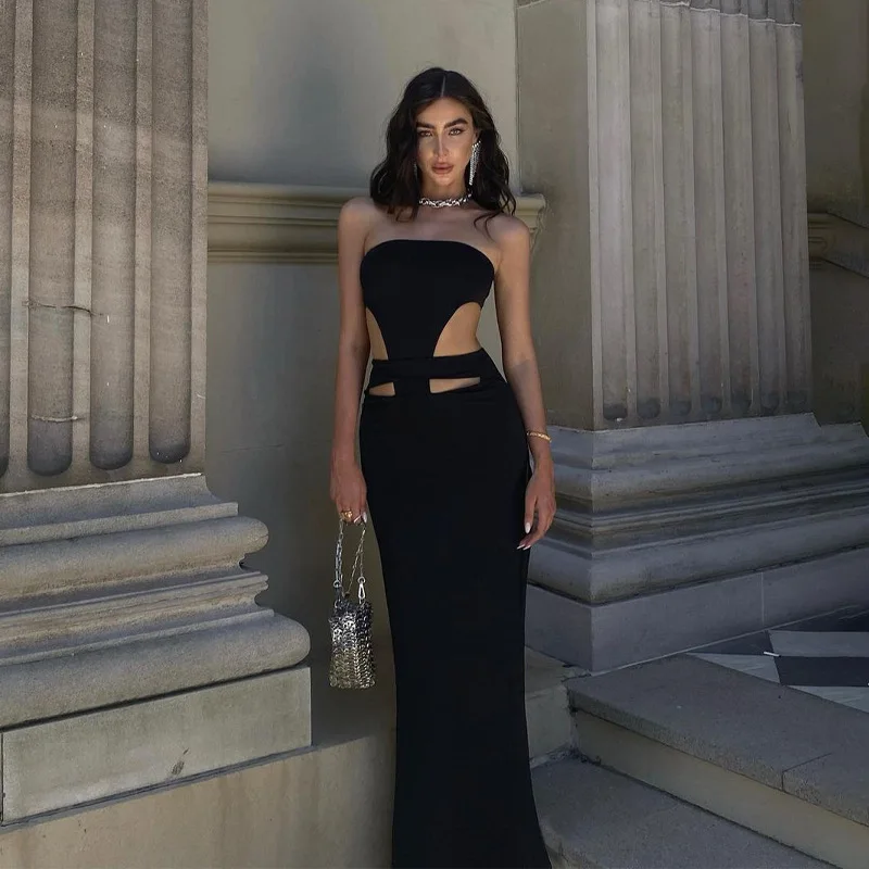 2022 Summer Hot Sexy Black Tube Top Strap Backless Casual Evening Party Sexy Elegant Split Mini Dresses For Women Vestidos
2022 Summer Hot Sexy Black Tube Top Strap Backless Casual Evening Party Sexy Elegant Split Mini Dresses For Women Vestidos