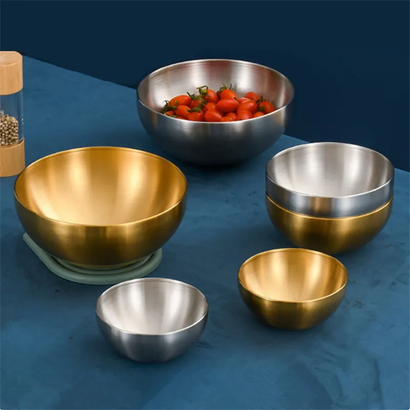 Single Layer Stainless Steel Salad Bowl Korean Tableware Dishes Ramen Fruit Noodle Bowls Utensils for Kitchen Food Container 
Single Layer Stainless Steel Salad Bowl Korean Tableware Dishes Ramen Fruit Noodle Bowls Utensils for Kitchen Food Container