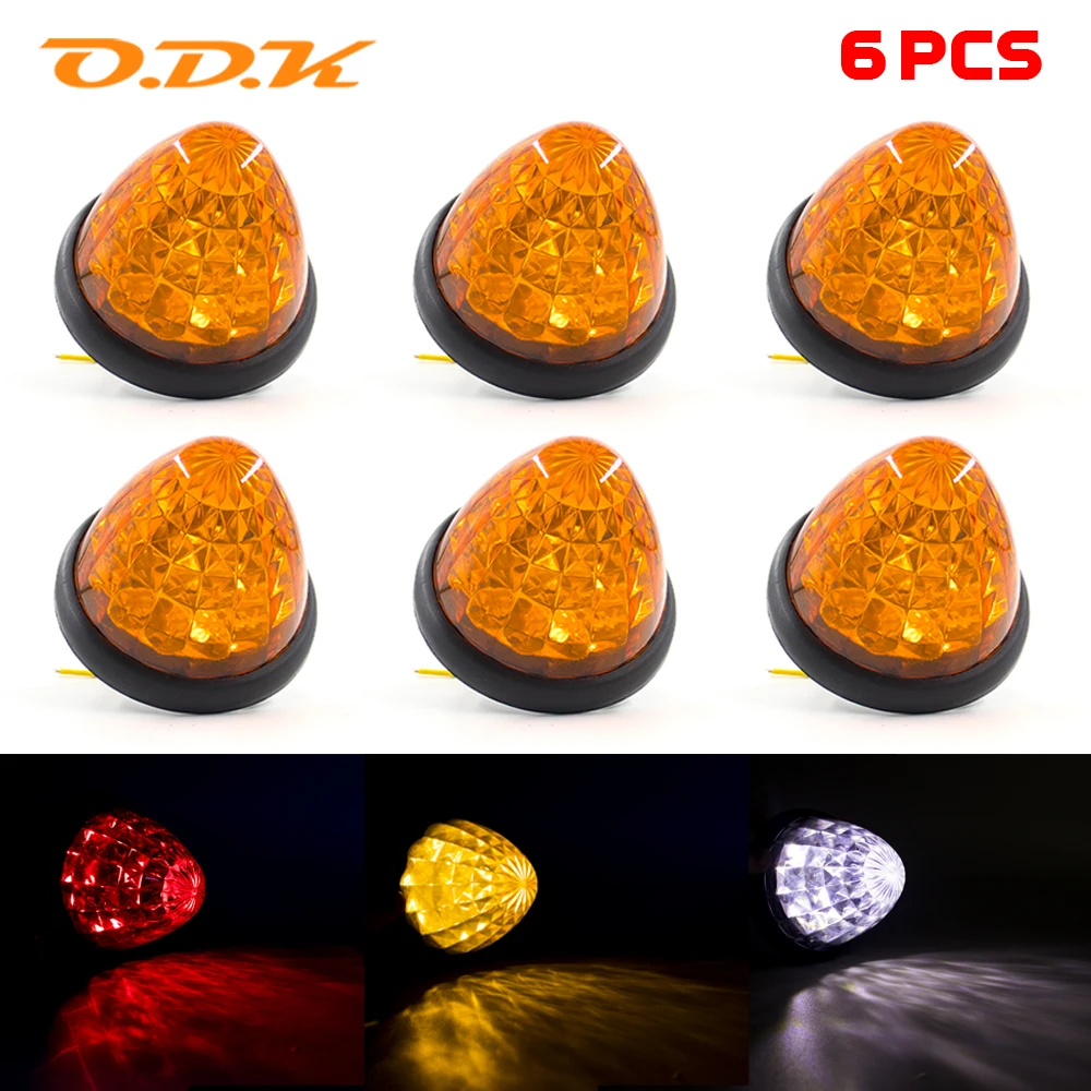 6pcs 12-24V 16 LED Clearance Side Marke Turn Signal Light Warning Rear Tail Parking Indicator Alarm Lamp RV Truck Trailer Lorry
6pcs 12-24V 16 LED Clearance Side Marke Turn Signal Light Warning Rear Tail Parking Indicator Alarm Lamp RV Truck Trailer Lorry
