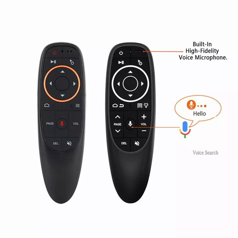 G10 Pro 2.4G Wireless Air Mouse Voice Remote Control Gyro Sensing Game IR Learning for Android TV BOX With USB Receiver
G10 Pro 2.4G Wireless Air Mouse Voice Remote Control Gyro Sensing Game IR Learning for Android TV BOX With USB Receiver