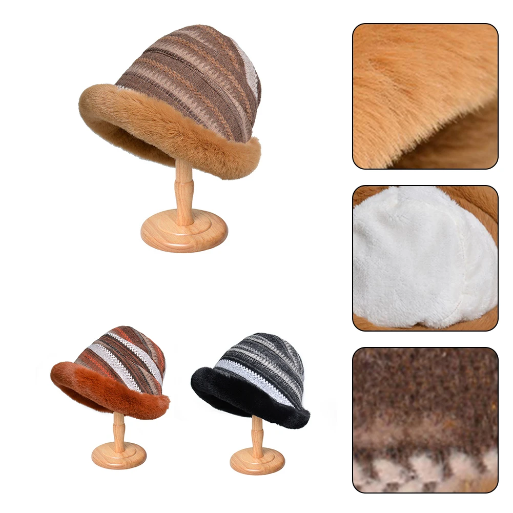 Fashion Autumn Winter Cap Winter Stripes Print Plush Bucket Hats For Women Tourism Outdoor Warm Hat Soft Velvet Fisherman Cap
Fashion Autumn Winter Cap Winter Stripes Print Plush Bucket Hats For Women Tourism Outdoor Warm Hat Soft Velvet Fisherman Cap