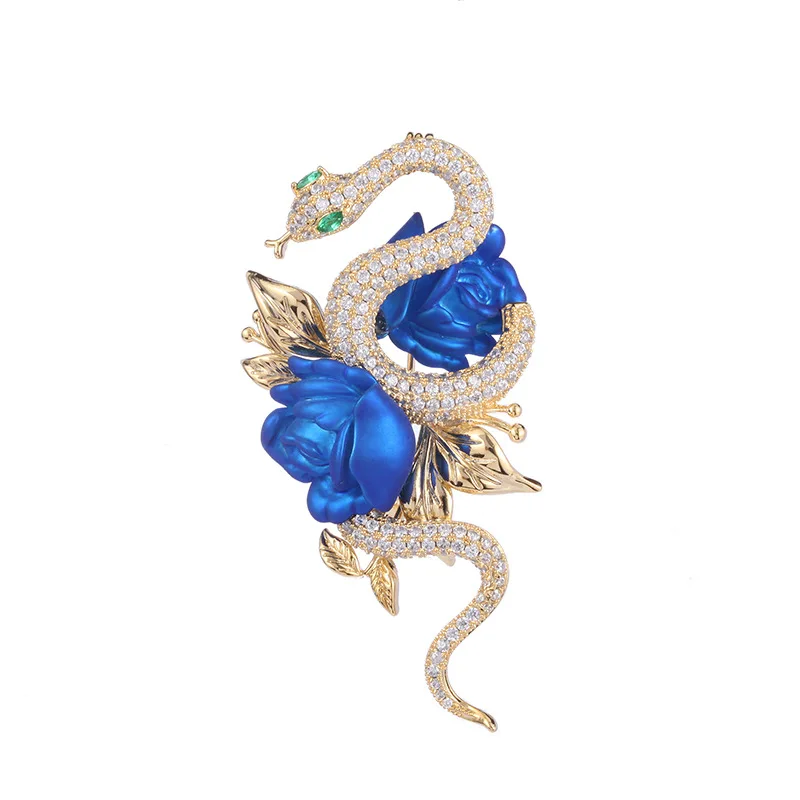VINTASTY Serpentine Brooch Corsage Female Zircon Inlaid Brooch European and American Exaggerated Flowers
VINTASTY Serpentine Brooch Corsage Female Zircon Inlaid Brooch European and American Exaggerated Flowers