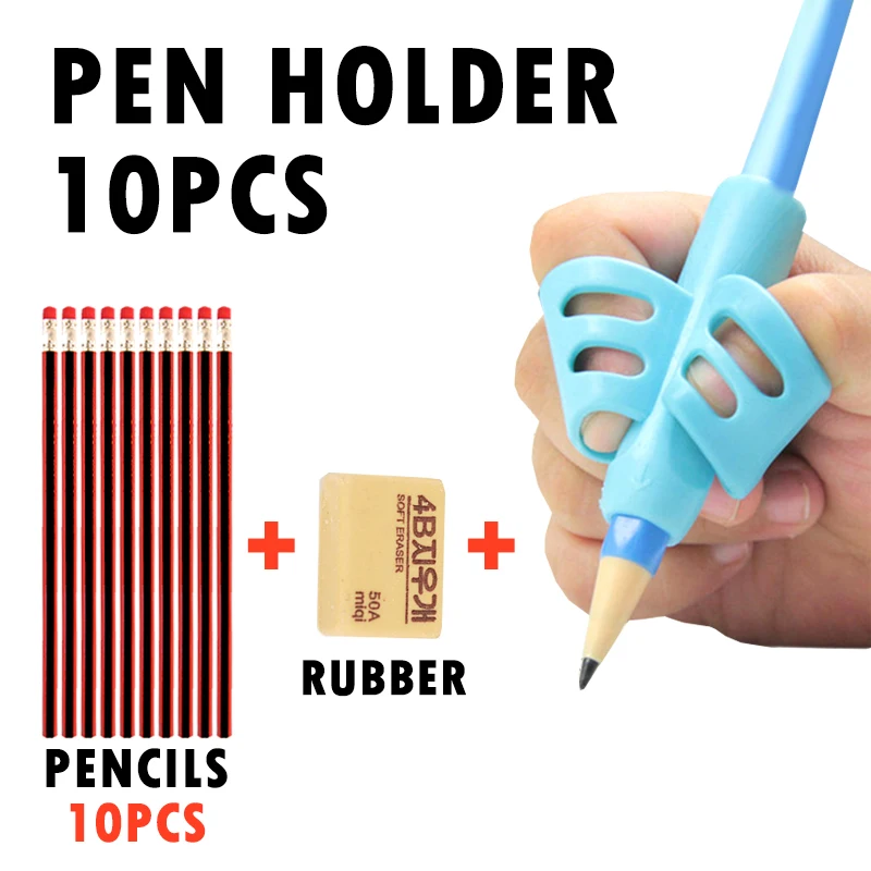 10pcs Silicone Pen Holder High Quality Children'S Student Holding Pen Posture Corrector Office School Supplies With 10p Pencil
10pcs Silicone Pen Holder High Quality Children'S Student Holding Pen Posture Corrector Office School Supplies With 10p Pencil