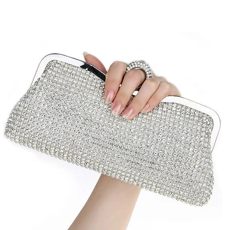 Women's Evening Bag Diamond Ring Clutch Bag Luxury Wedding Purse and Handbag Gold Silver Party Banquet Shoulder Bag
Women's Evening Bag Diamond Ring Clutch Bag Luxury Wedding Purse and Handbag Gold Silver Party Banquet Shoulder Bag