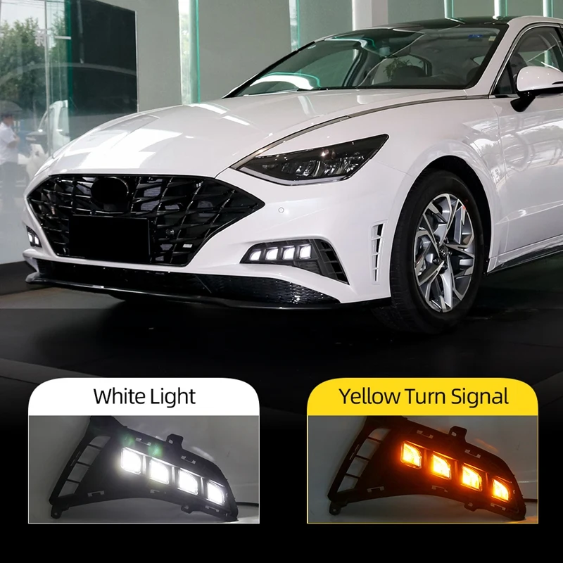Car LED Daytime Running Lights DRL Fog Lights Running Lights With Dynamic Turn Signals For Hyundai Sonata 2021-2022
Car LED Daytime Running Lights DRL Fog Lights Running Lights With Dynamic Turn Signals For Hyundai Sonata 2021-2022