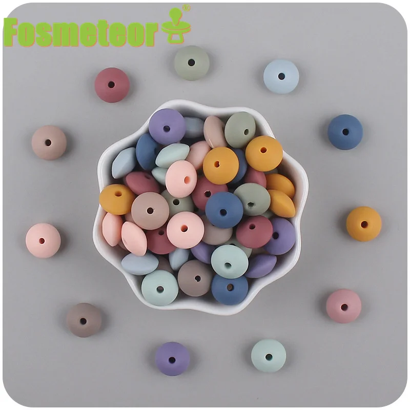 

Fosmeteor New Silicone Beads Abacus Spacer DIY Creative Soothing Baby Teether Necklace Pacifier Chain Bracelet Toy