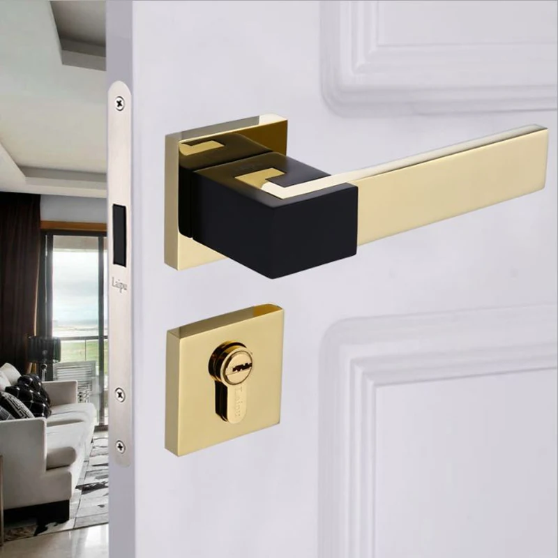 New door lock indoor bedroom door American gold magnetic mute handle household door lock
New door lock indoor bedroom door American gold magnetic mute handle household door lock