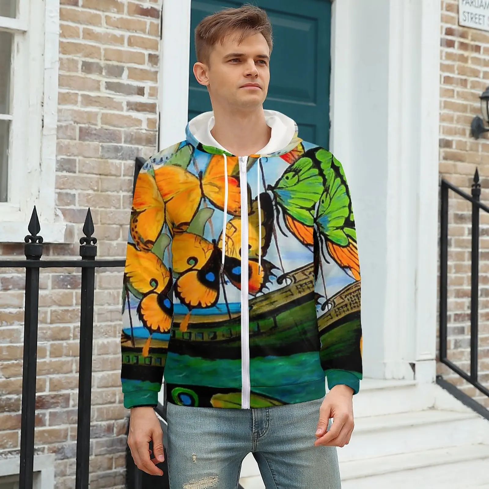 Butterfly Ship Hoodies Abstract Painting Print Retro Printed Zip Up Sweatshirts Winter Long Sleeve Casual Oversize Hoodie Gift 
Butterfly Ship Hoodies Abstract Painting Print Retro Printed Zip Up Sweatshirts Winter Long Sleeve Casual Oversize Hoodie Gift