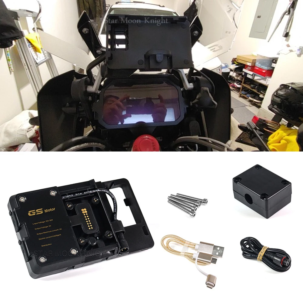 Motorcycle USB Charger Mobile Phone Holder Stand Bracket For BMW R1250GS LC Adventure R1200GS F850GS F750GS F900XR F900R
Motorcycle USB Charger Mobile Phone Holder Stand Bracket For BMW R1250GS LC Adventure R1200GS F850GS F750GS F900XR F900R