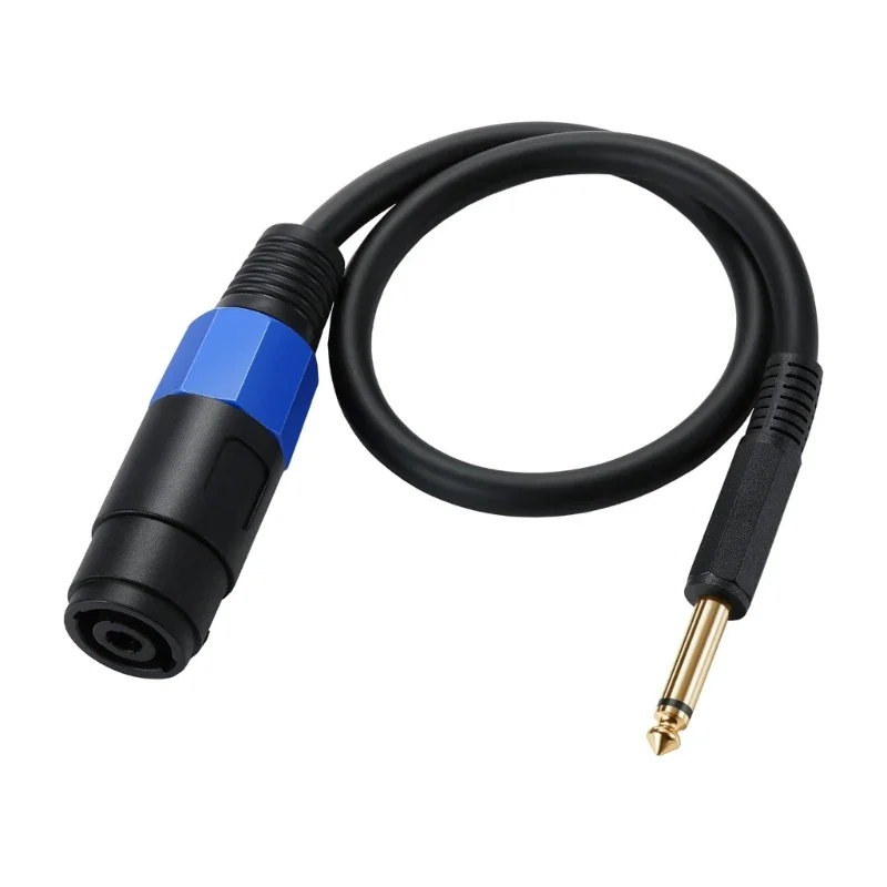 

Speakon Female Connector to 6.35mm 1/4" TS Male Plug Speaker Cable Wire Amplifier Connection Heavy Duty Twist Lock