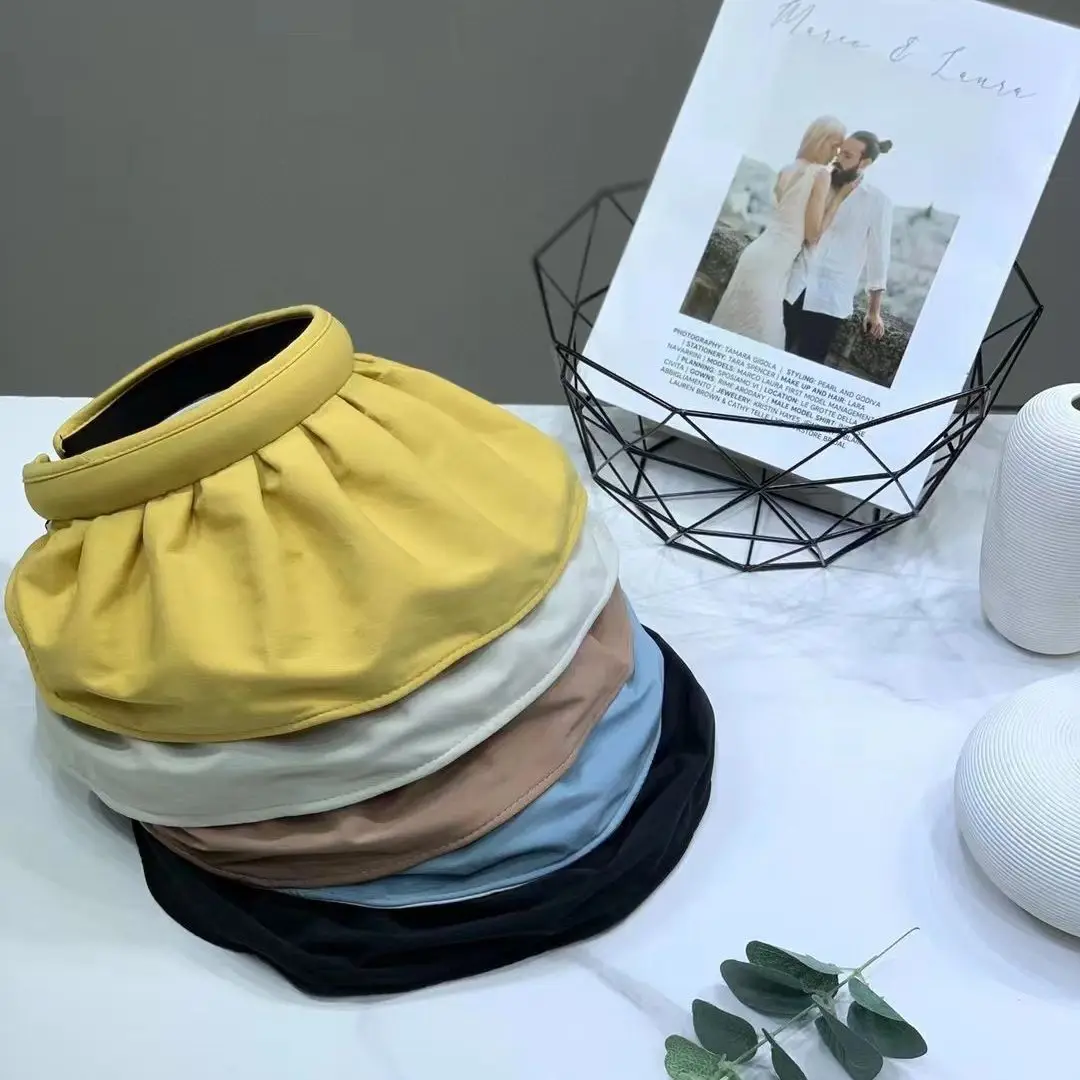 Spring Summer Visors Girl Cap Foldable Wide Large Brim Sun Hat Beach Hats Newest Casual Women Sun Caps Wholesale Chapeau Bone
Spring Summer Visors Girl Cap Foldable Wide Large Brim Sun Hat Beach Hats Newest Casual Women Sun Caps Wholesale Chapeau Bone