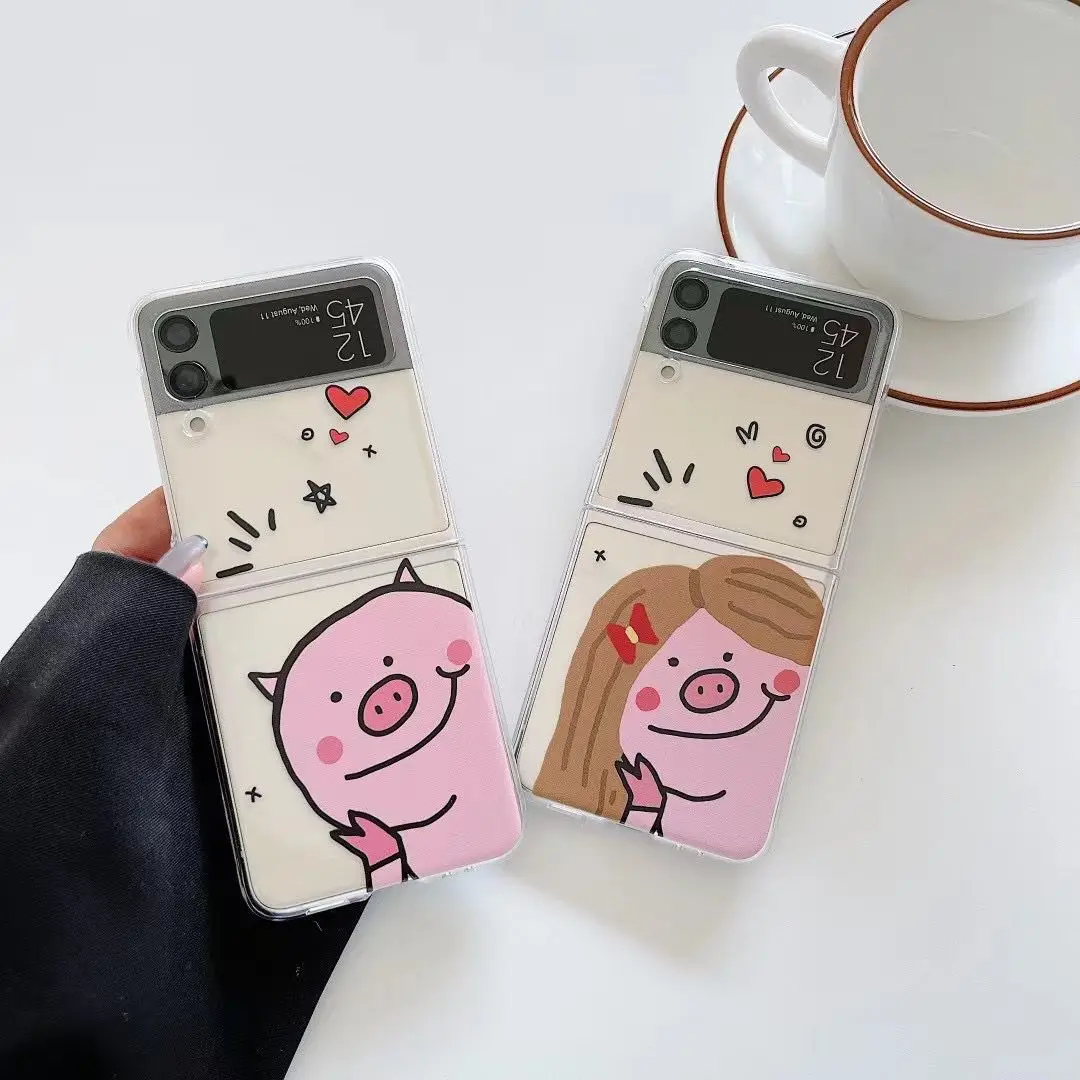 Cute Cartoon Pig Phone Case For Samsung Galaxy Z Flip 3 zflip3 5G Hard PC Protective Shell For ZFlip3 5G couple Clear Hard Cover
Cute Cartoon Pig Phone Case For Samsung Galaxy Z Flip 3 zflip3 5G Hard PC Protective Shell For ZFlip3 5G couple Clear Hard Cover