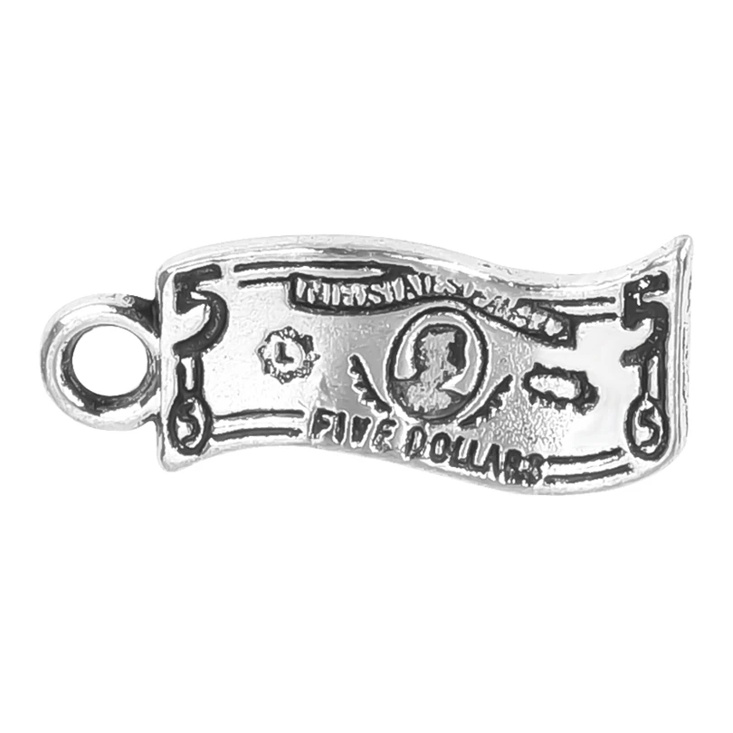 35pcs/Lot Fashion Unique Silver Color Dollar Bills Charms Zinc Alloy Pendants For Earrings Necklace Bracelet DIY Making Jewelry
35pcs/Lot Fashion Unique Silver Color Dollar Bills Charms Zinc Alloy Pendants For Earrings Necklace Bracelet DIY Making Jewelry