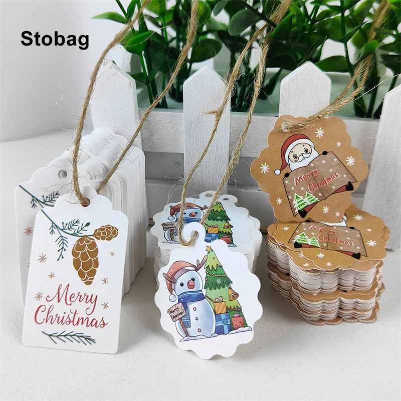 1 шт., Новогодняя подвесная бирка StoBag из крафт-бумаги 
1 шт., Новогодняя подвесная бирка StoBag из крафт-бумаги