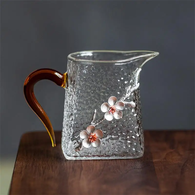 400ml Heat Resistant Glass Teapot with Handle and 3D Plum Flower Teacup Transparent Hammer Pattern Drinkware
400ml Heat Resistant Glass Teapot with Handle and 3D Plum Flower Teacup Transparent Hammer Pattern Drinkware
