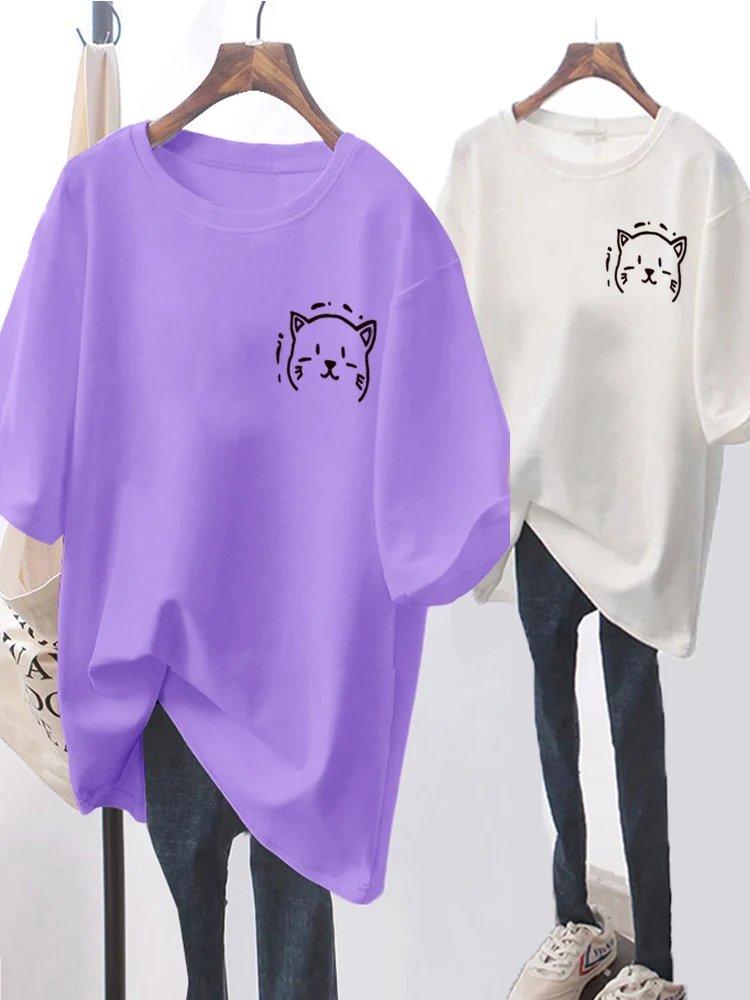Women Summer Oversized Casual T-shirt Short Sleeve Solid Pirnted Tees Female Tops 명품 티셔츠 2022 shirts for women harajuku y2k tops
Women Summer Oversized Casual T-shirt Short Sleeve Solid Pirnted Tees Female Tops 명품 티셔츠 2022 shirts for women harajuku y2k tops
