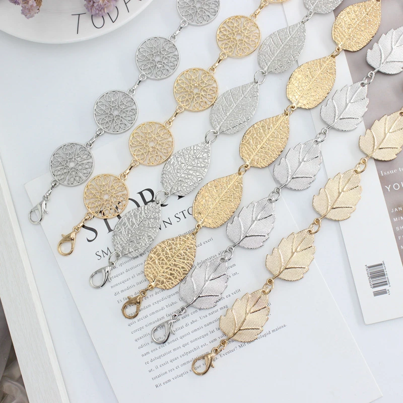 Fashion Women Metal Vintage Belt Leaf Stylish Metal Golden Silver Leaves Design Chain Belt Women's Waist Elasticity Waist Belt
Fashion Women Metal Vintage Belt Leaf Stylish Metal Golden Silver Leaves Design Chain Belt Women's Waist Elasticity Waist Belt