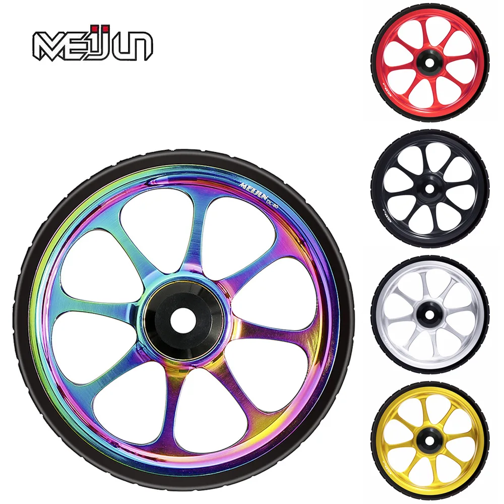 1pcs 82mm Widened Bearing Easy Wheel for Brompton folding bike easywheel modified aluminum alloy 3sixty trailer cart wheels
1pcs 82mm Widened Bearing Easy Wheel for Brompton folding bike easywheel modified aluminum alloy 3sixty trailer cart wheels