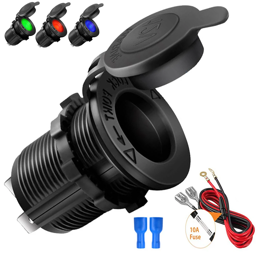 12V/24V Car Cigarette Lighter Socket Power Socket Phone Charger Outlet Socket Adapter for Cars Boats Motorcycle Marine
12V/24V Car Cigarette Lighter Socket Power Socket Phone Charger Outlet Socket Adapter for Cars Boats Motorcycle Marine