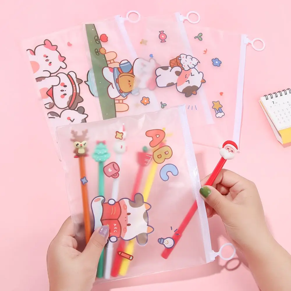 Kids Cartoon Large Capacity Transparent Pencil Case Student Stationery Storage Finger Ring Zipper Bag Waterproof File Bag
Kids Cartoon Large Capacity Transparent Pencil Case Student Stationery Storage Finger Ring Zipper Bag Waterproof File Bag