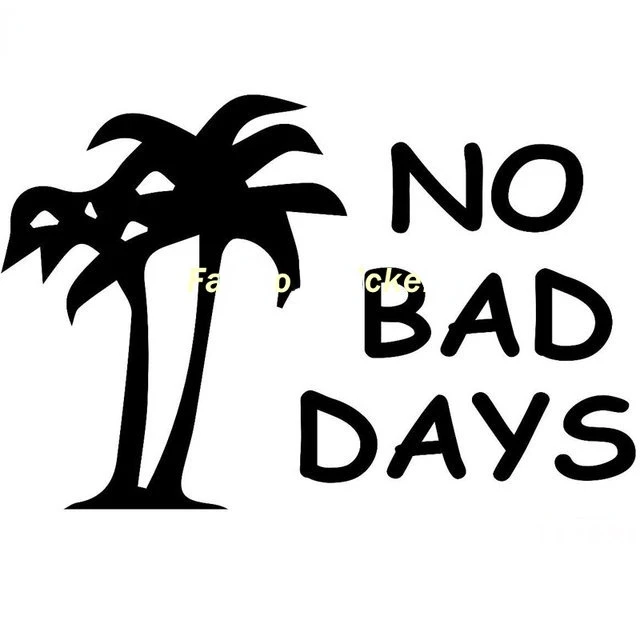 Внешние/защитные модные наклейки «No Bad Days», веселые виниловые наклейки для автомобиля, украшение для стайлинга автомобиля, 15 см
Внешние/защитные модные наклейки «No Bad Days», веселые виниловые наклейки для автомобиля, украшение для стайлинга автомобиля, 15 см