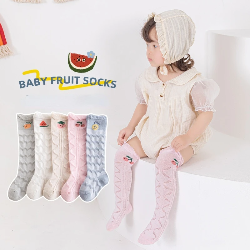 Spring Summer Kids Socks Thin Cotton Mesh Cartoon Fruit Anti-mosquito Socks High Tube Infant Baby Girls Long Stockings
Spring Summer Kids Socks Thin Cotton Mesh Cartoon Fruit Anti-mosquito Socks High Tube Infant Baby Girls Long Stockings