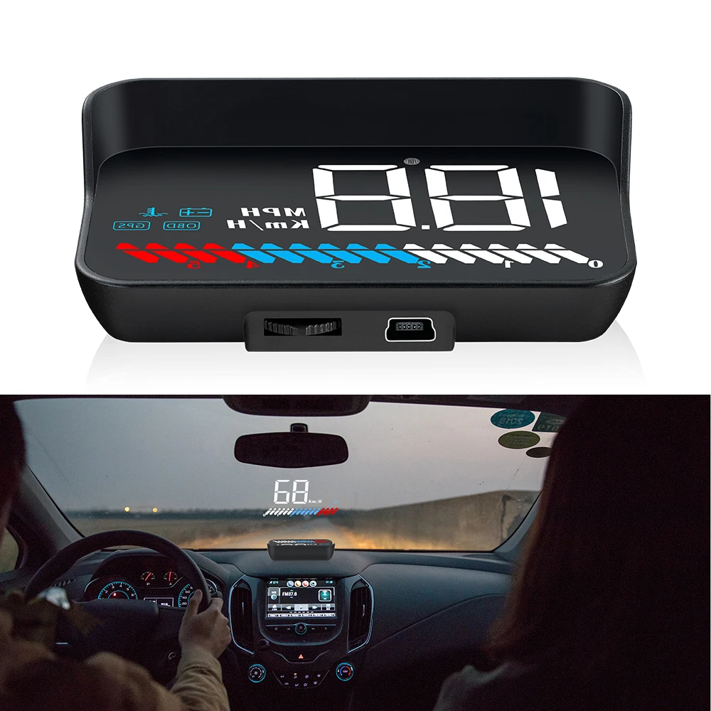 Car Headup Display Universal OBD2 GPS Dual System HUD Projector Digital Overspeed Warning Alarm Speedometer MPH KM/H Engine
Car Headup Display Universal OBD2 GPS Dual System HUD Projector Digital Overspeed Warning Alarm Speedometer MPH KM/H Engine