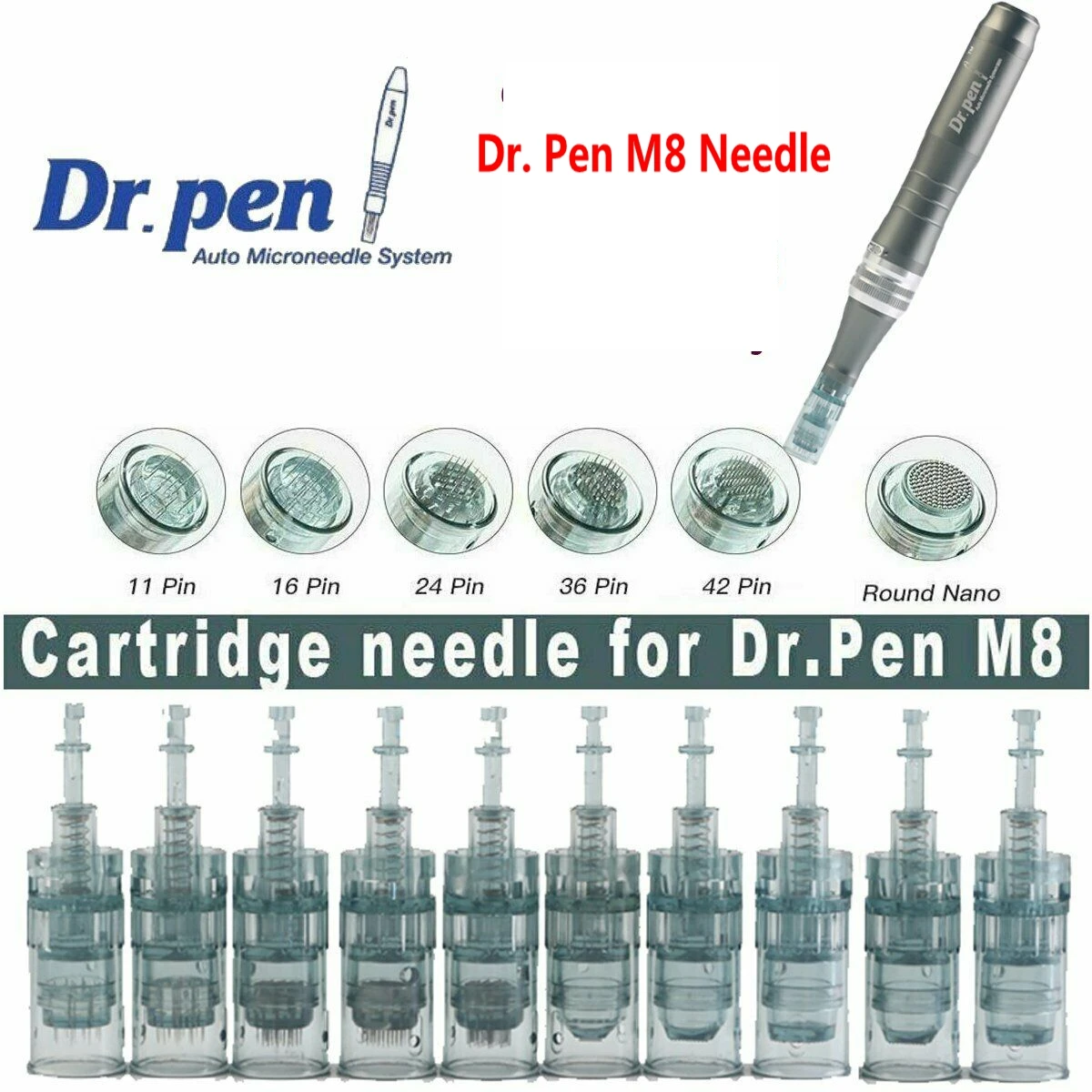 Картриджи с иглой Dr. Pen M8, 10/20 шт., байонетные картриджи, 11/16/36/42 нано-булавки, микроизолирование МТС для дермапена, М8 микроизолирование
Картриджи с иглой Dr. Pen M8, 10/20 шт., байонетные картриджи, 11/16/36/42 нано-булавки, микроизолирование МТС для дермапена, М8 микроизолирование