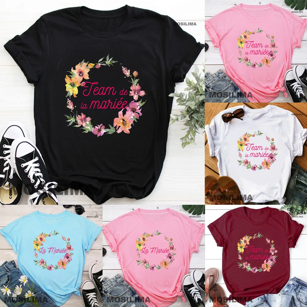 Bride Squad Woman T shirts Bachelorette Team Bride Tshirt Aesthetic Wedding Party T-shirt Women Tees Bridesmaid Tops G564
Bride Squad Woman T shirts Bachelorette Team Bride Tshirt Aesthetic Wedding Party T-shirt Women Tees Bridesmaid Tops G564