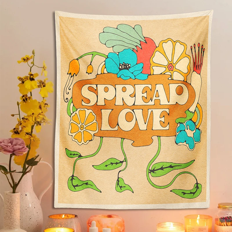 Retro Love Tapestry Wall Hanging Spreadlove Psychedelic Flower Plant Decor Beach Mat Tapestry Hippie Cloth Blanket Home Decor
Retro Love Tapestry Wall Hanging Spreadlove Psychedelic Flower Plant Decor Beach Mat Tapestry Hippie Cloth Blanket Home Decor