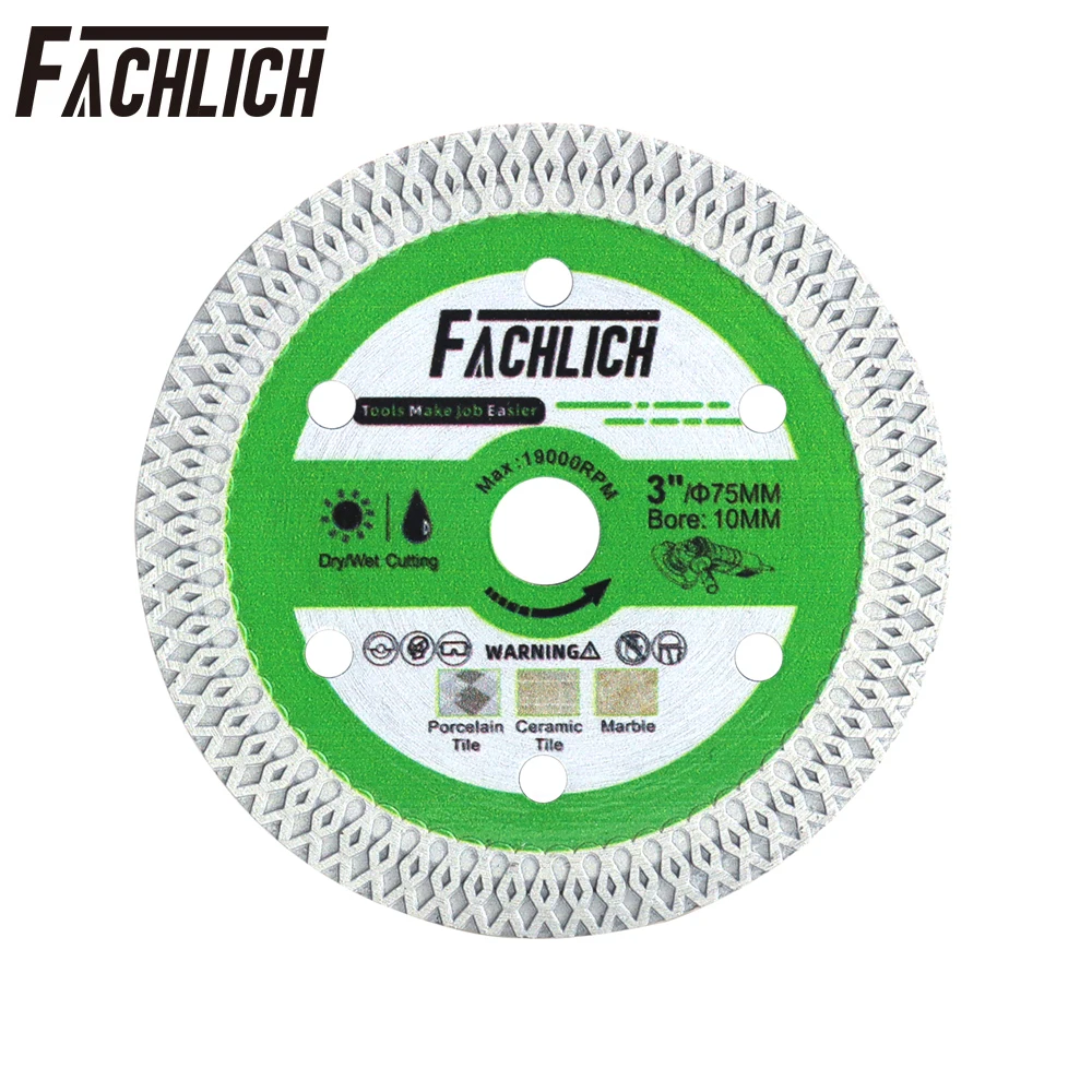 FACHLICH алмазный отрезной диск 75 мм для плитки
FACHLICH алмазный отрезной диск 75 мм для плитки